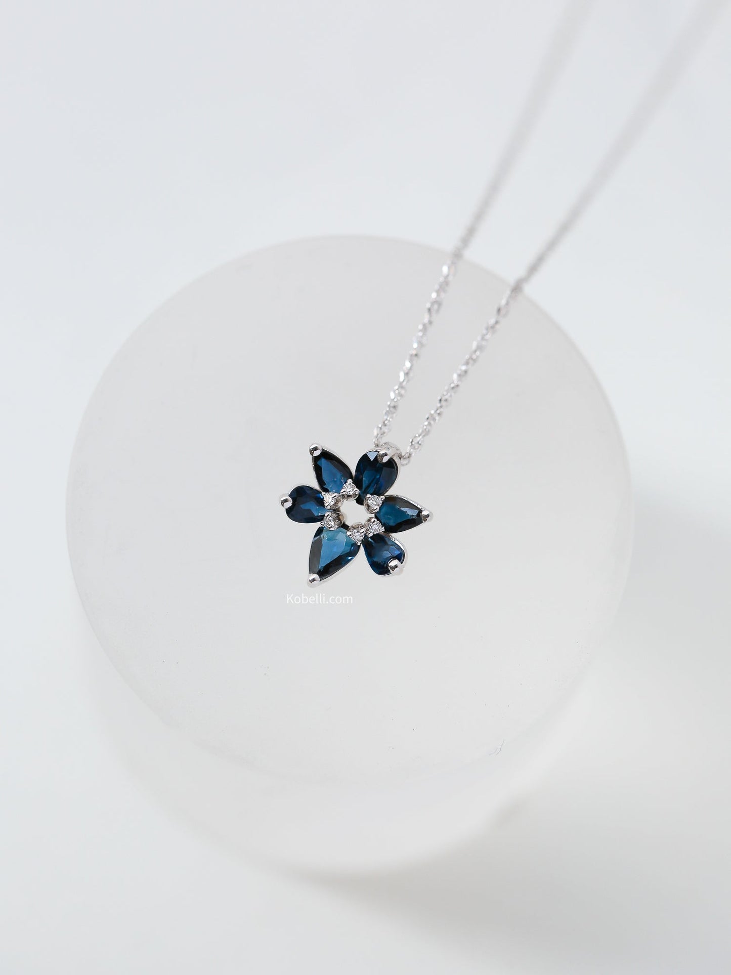 1.75 Carat Dark Sapphire Leia Necklace