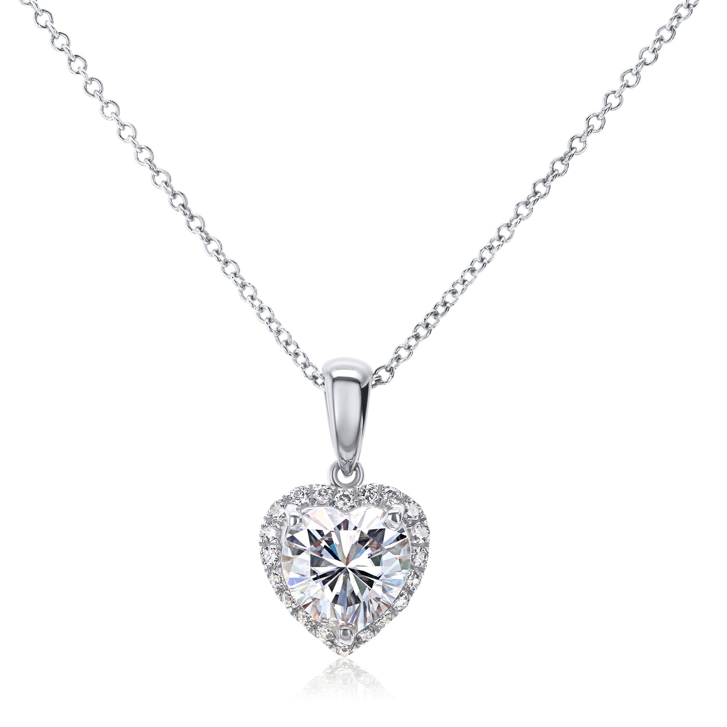 1.1 Carat Moissanite Heart Kaori Necklace