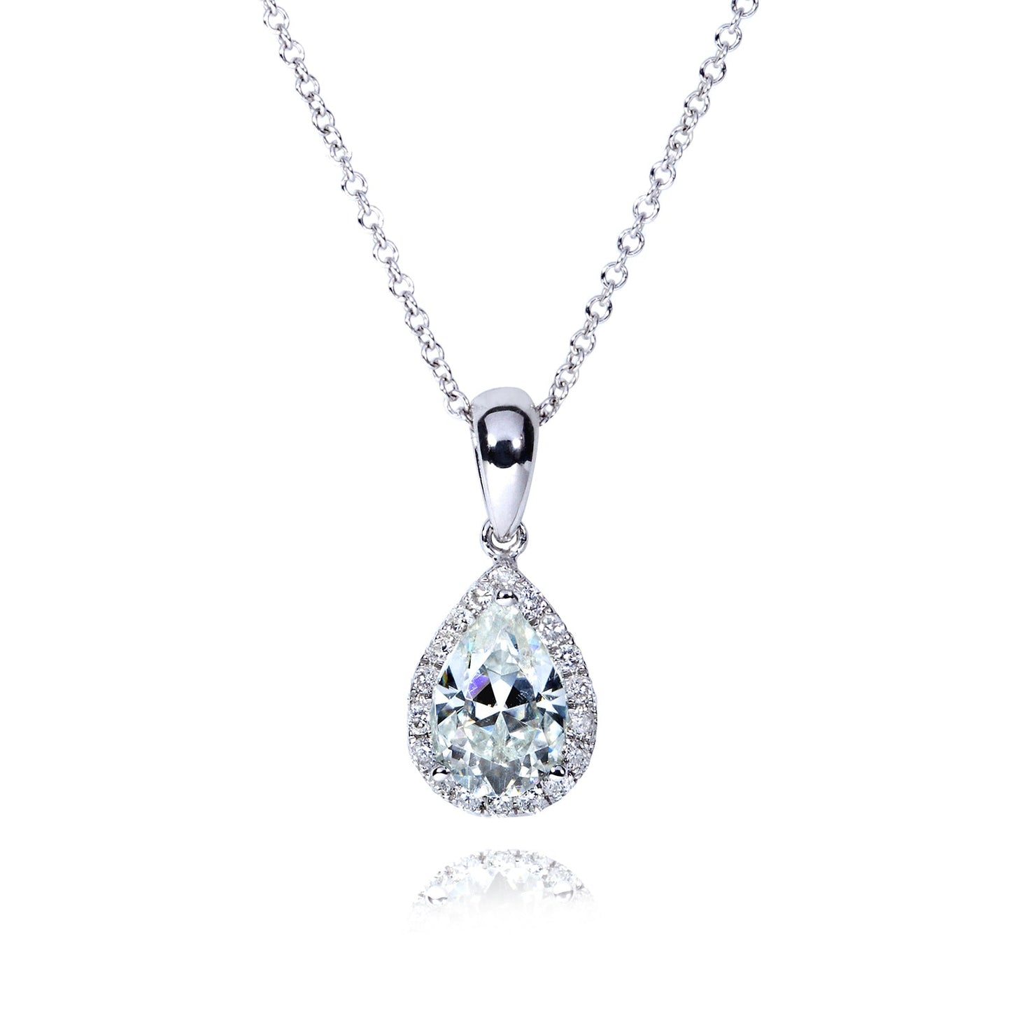 1.6 Carat Moissanite Pear Kaori Necklace
