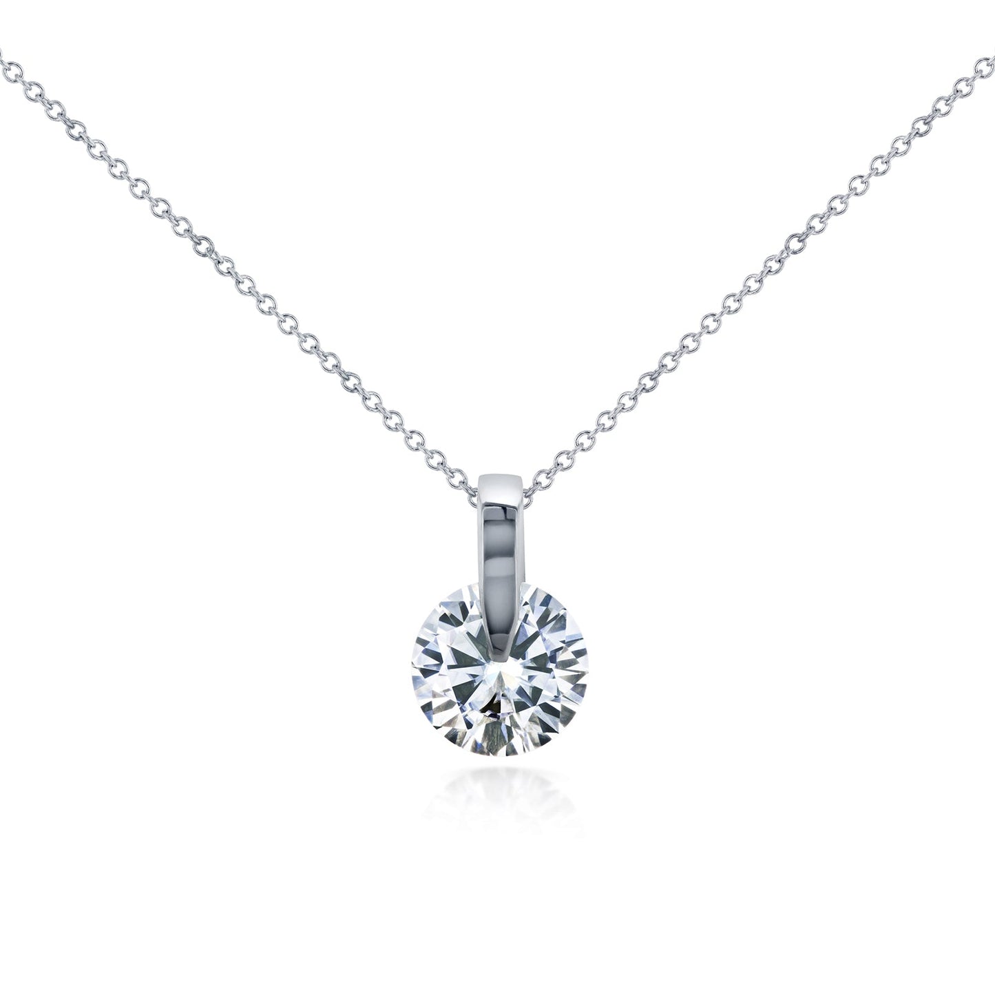 1 Carat Moissanite Solitaire Claw Necklace