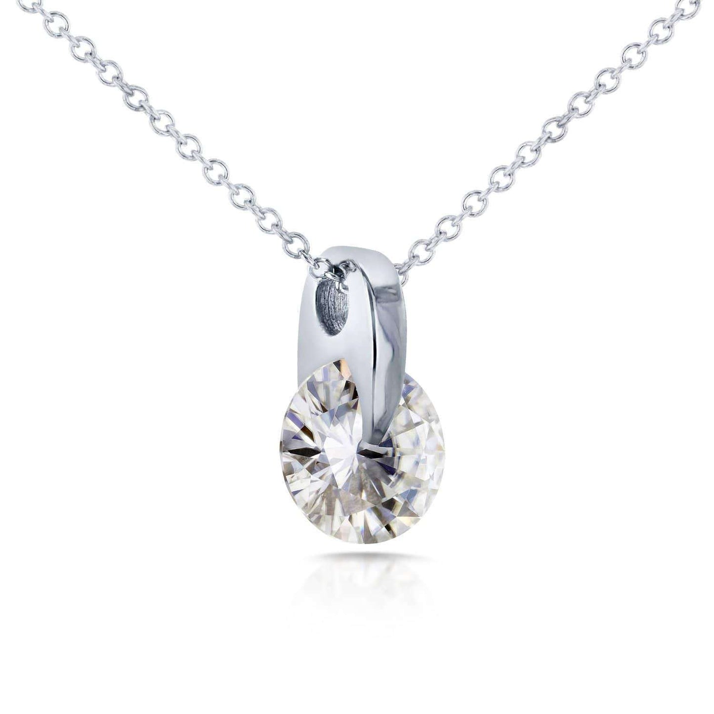 1.9 Carat Moissanite Claw Necklace