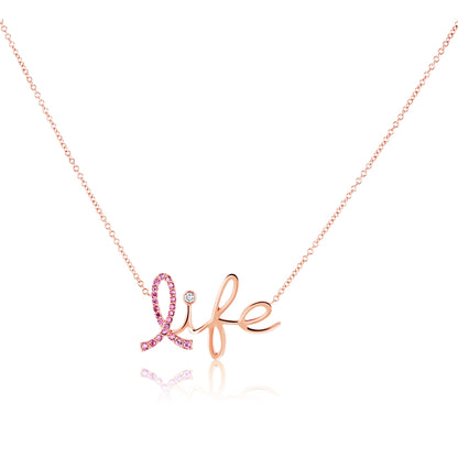 Pink Sapphire Life BCA Necklace