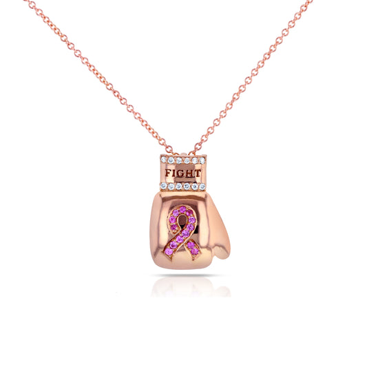 Pink Sapphire Fight BCA Necklace