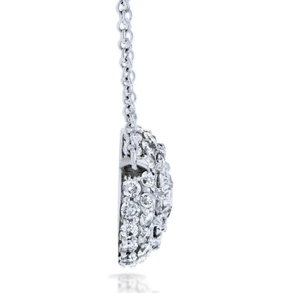 0.8 Carat Natural Diamond Domed Cluster Necklace