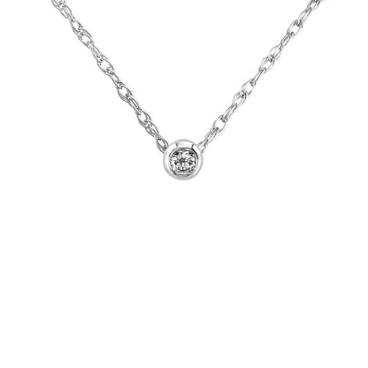 0.10 Carat Natural Diamond Solitaire Lucy Necklace