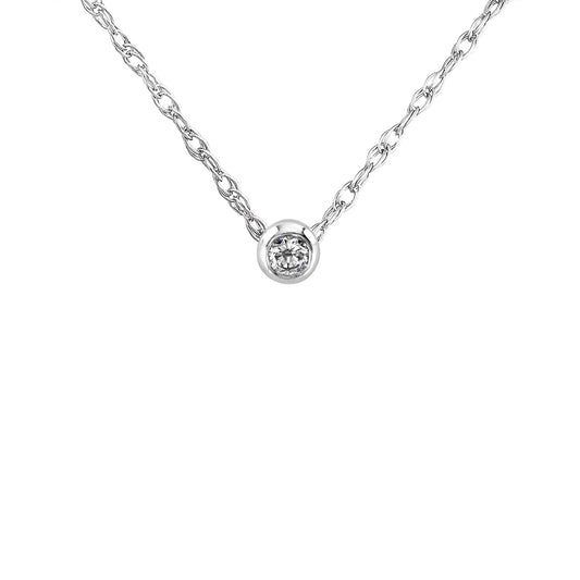 0.10 Carat Natural Diamond Solitaire Lucy Necklace