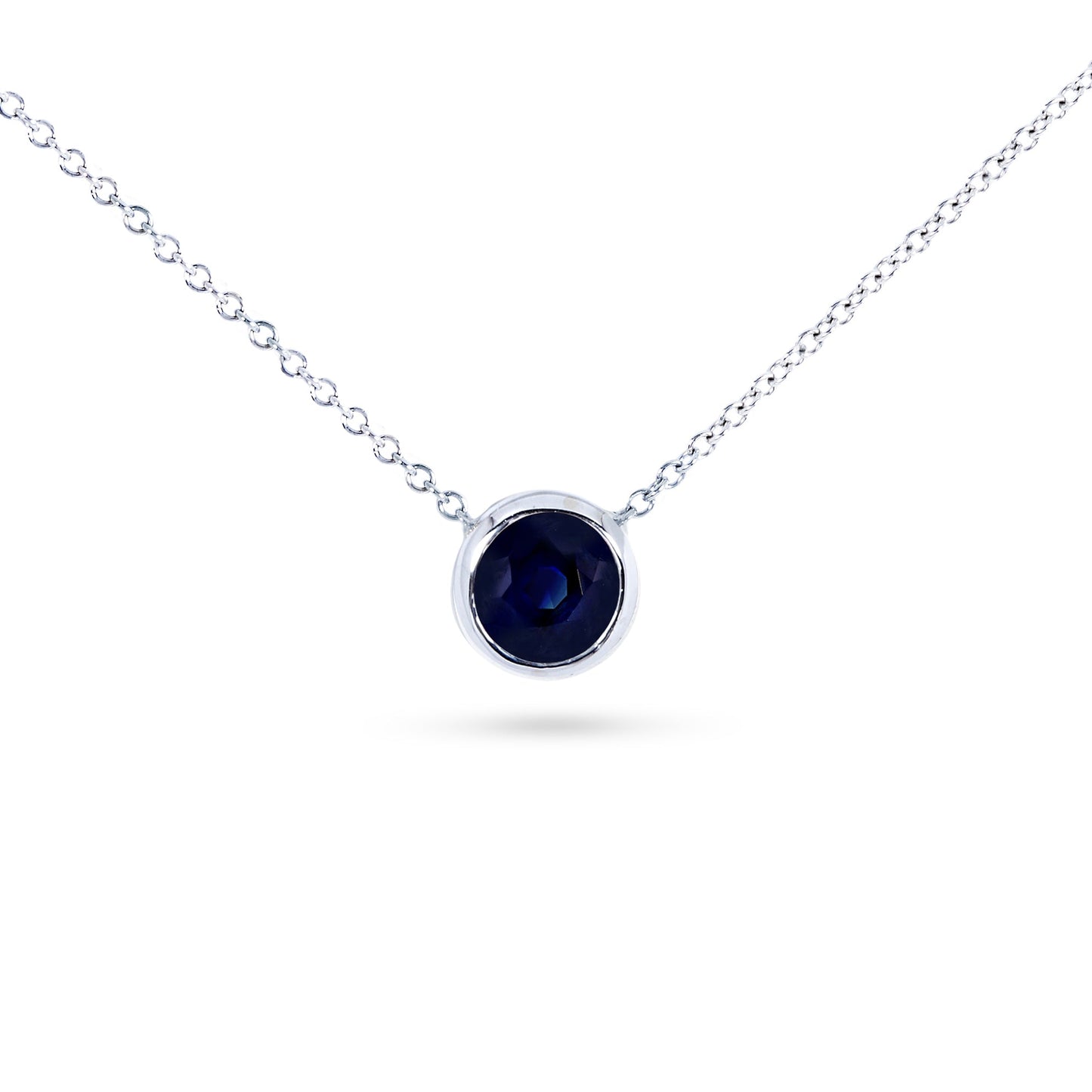 0.25 Carat Dark Sapphire Solitaire Lucy Necklace