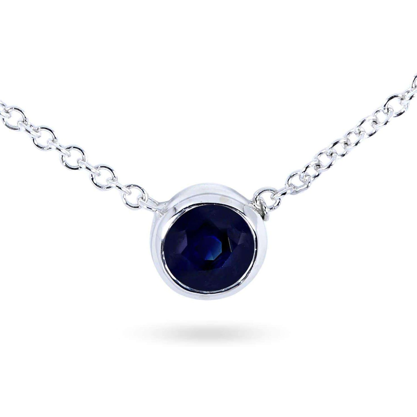 0.25 Carat Dark Sapphire Solitaire Lucy Necklace