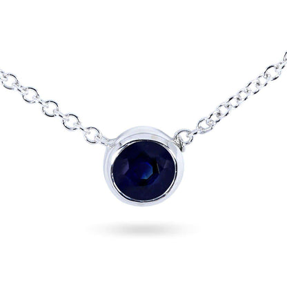 0.25 Carat Dark Sapphire Solitaire Lucy Necklace
