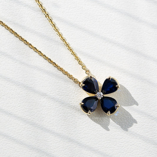 1.54 Carat Dark Sapphire Lilah Necklace