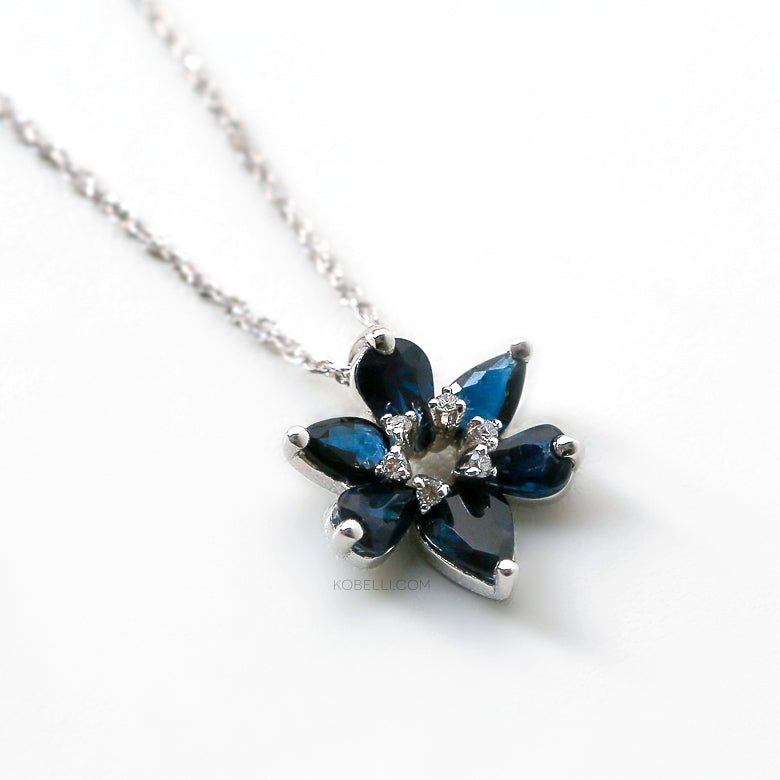 1.75 Carat Dark Sapphire Leia Necklace