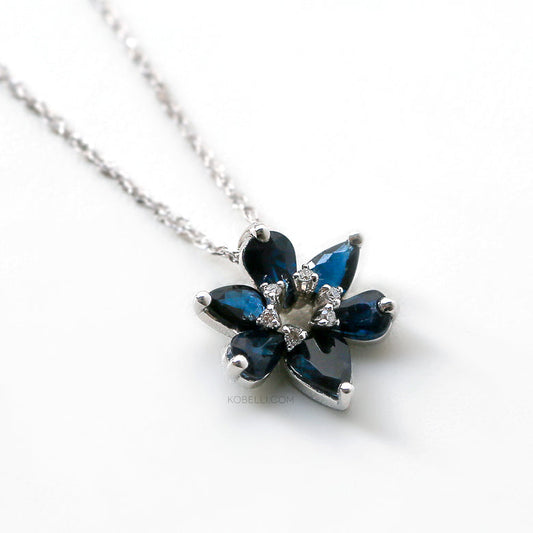 1.75 Carat Dark Sapphire Leia Necklace