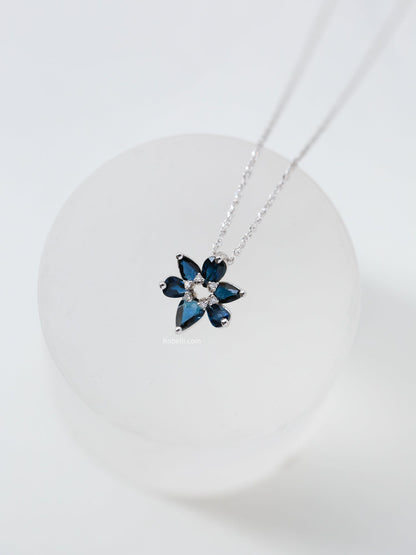 1.75 Carat Dark Sapphire Leia Necklace