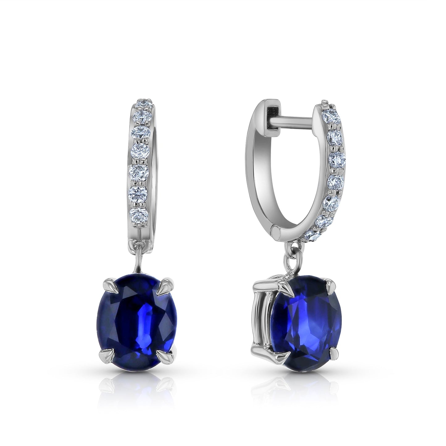 2.65 Carat Sapphire Pendant Mini Hoops