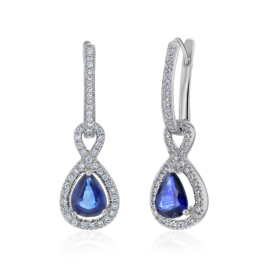 3.46 Carat Sapphire Neptune Earrings