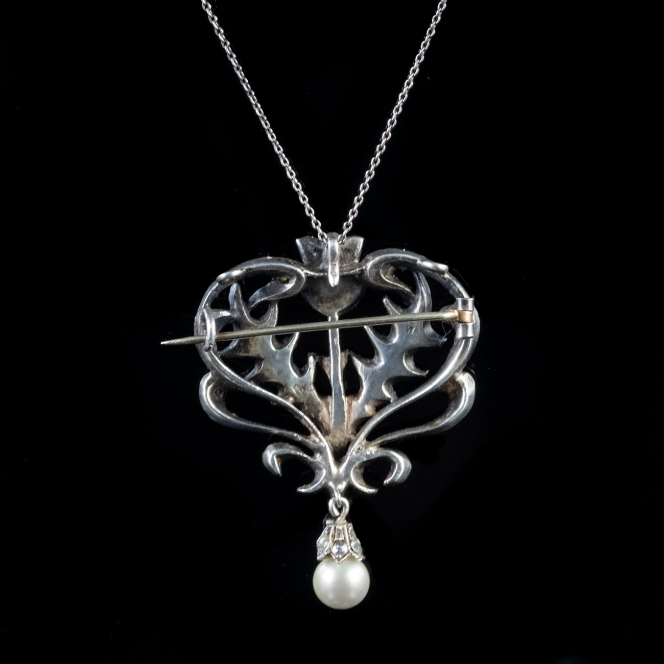 Antique Edwardian Scottish Suffragette Pendant Necklace Circa 1915