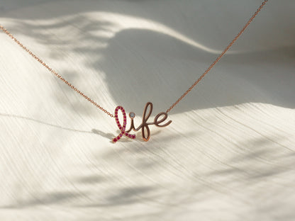 Pink Sapphire Life BCA Necklace