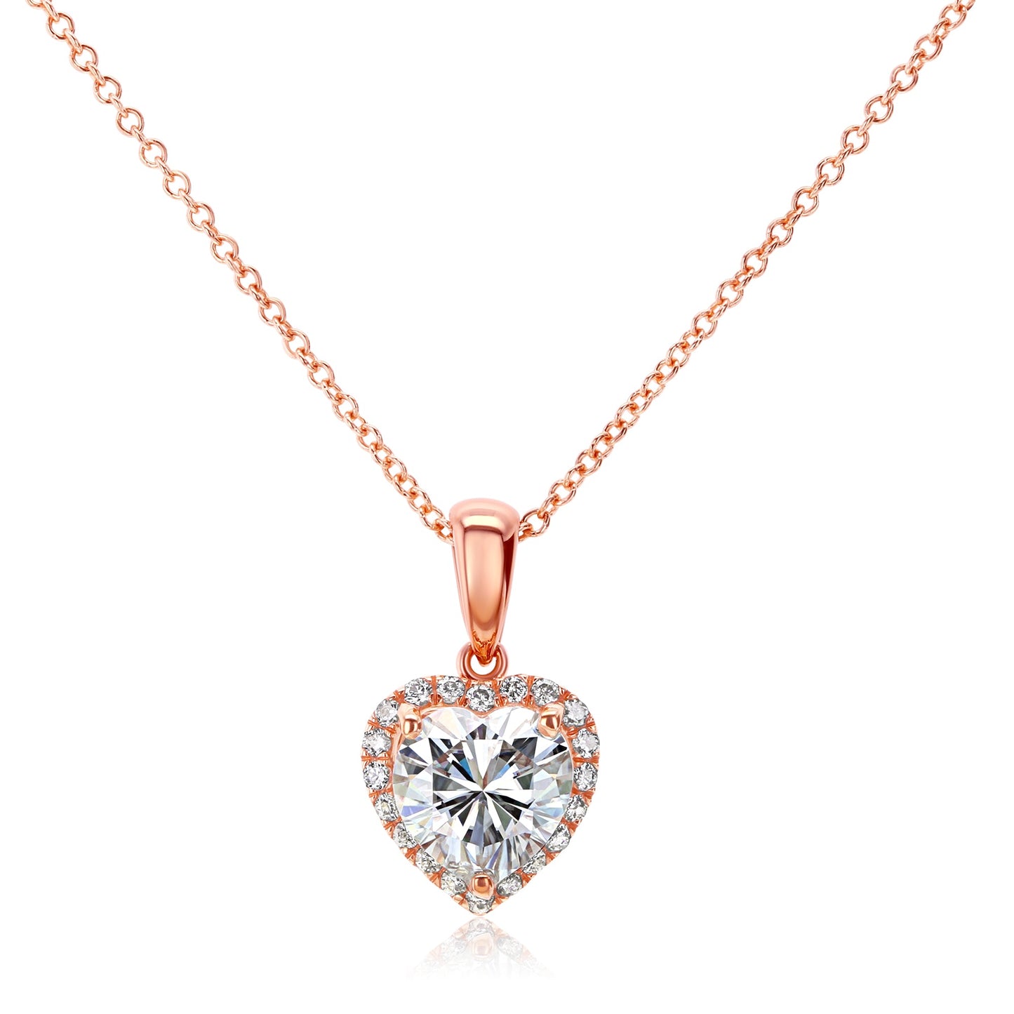 1.1 Carat Moissanite Heart Kaori Necklace