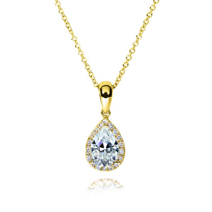 1.6 Carat Moissanite Pear Kaori Necklace