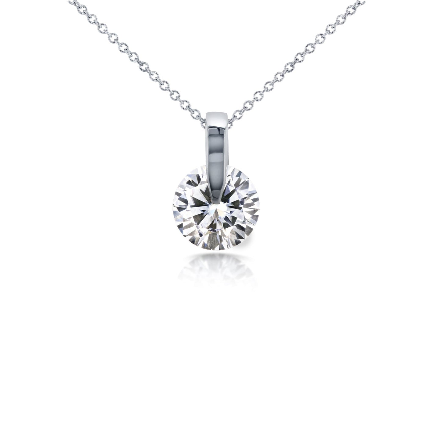 1.9 Carat Moissanite Claw Necklace