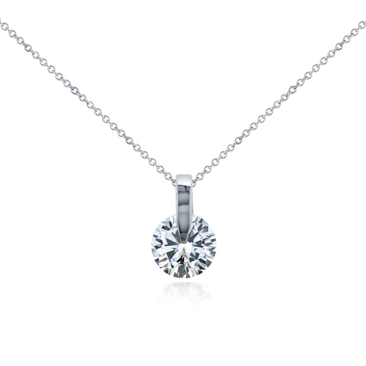 1 Carat Moissanite Solitaire Claw Necklace