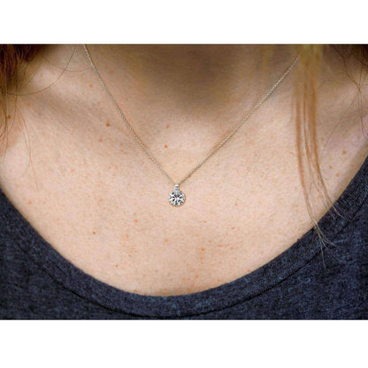 1 Carat Moissanite Solitaire Claw Necklace