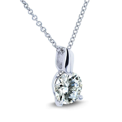 0.8 Carat Moissanite Leaf Bail Necklace