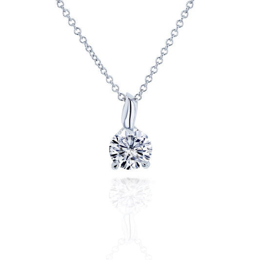 0.8 Carat Moissanite Leaf Bail Necklace