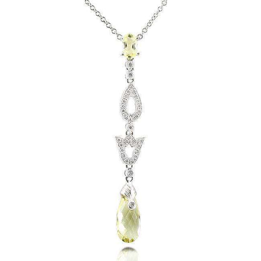 1.7 Carat Lemon Quartz Y-Necklace