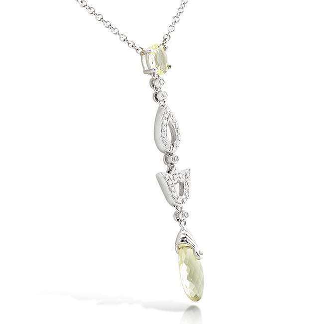 1.7 Carat Lemon Quartz Y-Necklace