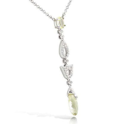 1.7 Carat Lemon Quartz Y-Necklace