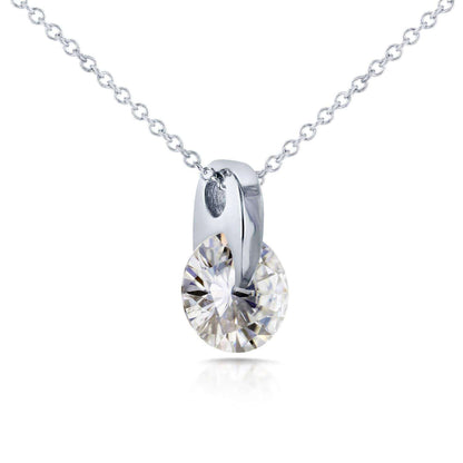 1.9 Carat Moissanite Claw Necklace